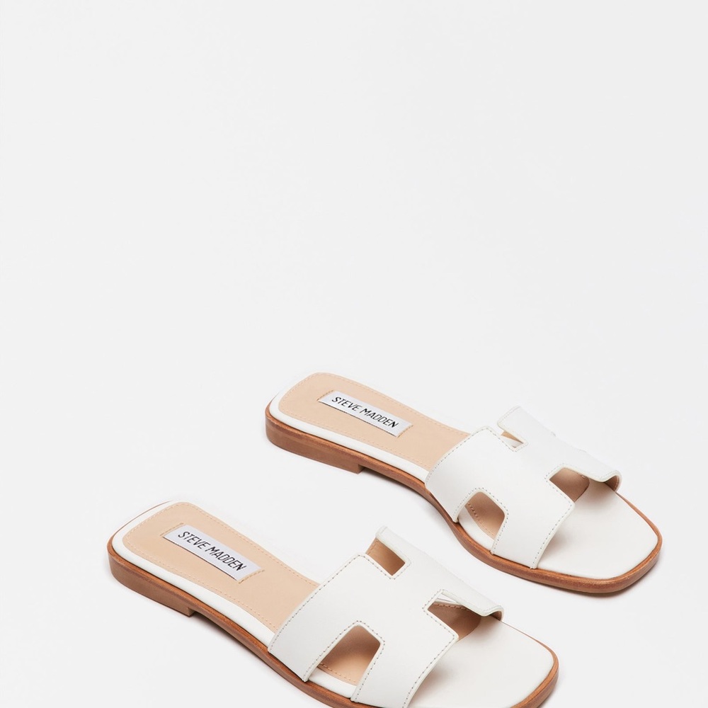 Steven Madden White Slide Sandals for Women - Picture 6 of 8